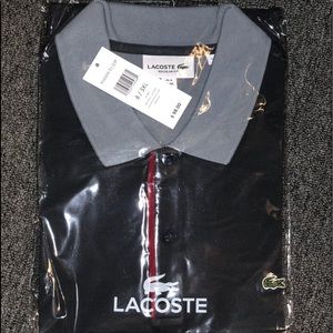 Polo Lacoste regular fit graphite/mill blue-mill
